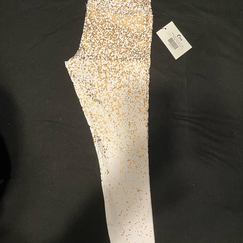 White Stay Gold Light n Tight Hi-Rise 7/8 24” (6-8)